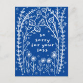 ROUWBEKLAGEN Bloemige Whimsical Schets Doodle Sorr Briefkaart (Voorkant)