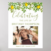 Rouwbord | Leven is als een citroen Poster (Voorkant)