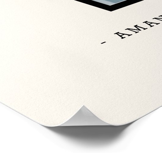 Rouwbord met bloemen ter herdenking van het leven poster (Hoek)