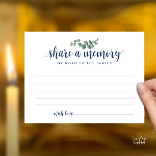 Rouwdienst, Herinnering delen, Condoleancekaart Briefkaart
