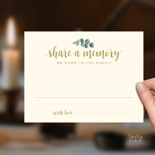 Rouwdienst, Herinnering delen, Condoleancekaart Briefkaart