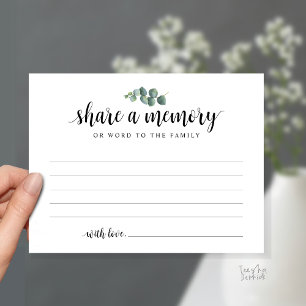 Rouwdienst, Herinnering delen, Condoleancekaart Briefkaart