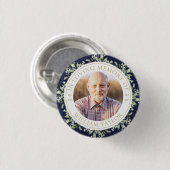 Rouwdienst Ter Herinnering Groene Foto Ronde Button 3,2 Cm (Voorkant /achterkant)