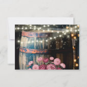 Rouwe buiten whiskey vat save the date (Achterkant)