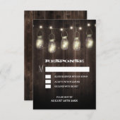 Rouwe schuur hout metson pot trouw RSVP kaarten (Voorkant / Achterkant)