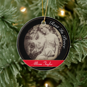 rouwen met Anglel, vintage Kerstmis/geliefde Keramisch Ornament