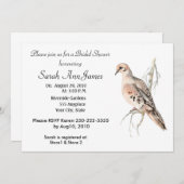 Rouwende Dove Turtle Dove Bird Wedding Kaart (Voorkant / Achterkant)