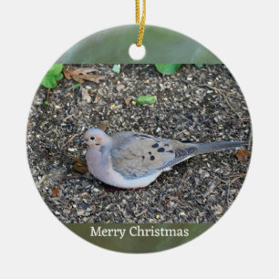 Rouwende Duif Foto Ornament