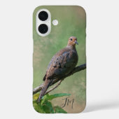 Rouwende Duif Vogel Schilderen Custom Name Case-Mate iPhone Case (Achterkant)