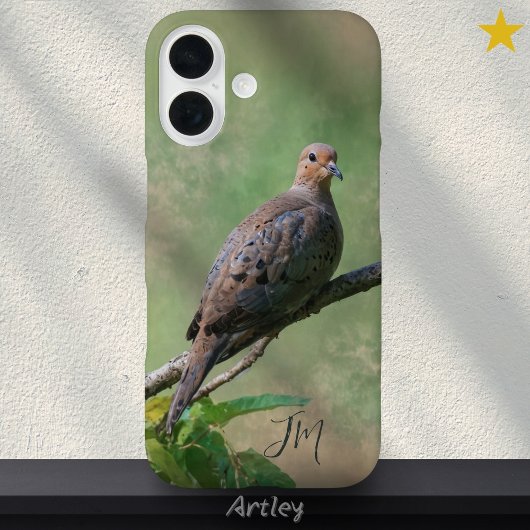 Rouwende Duif Vogel Schilderen Custom Name Case-Mate iPhone Case