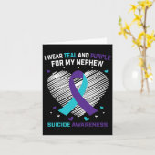 Rouwende geschenken verlies van neef suïcide bewus kaart (Gele Bloem)