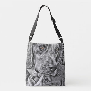 Rouwende Honden Beagle en Basset Crossbody Tas