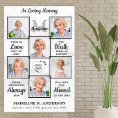 Rouwgedenkboek 6 Foto Collage Ter Herinnering Poster