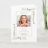 Rouwherdenking Service Foto Groene Beplanting Programma (Voorkant)