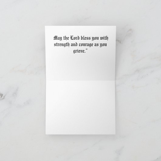 Rouwkaart: Verlies van een Geliefde Notitiekaartje (Binnen)