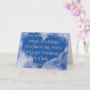 Rouwkaart voor het verlies van een geliefde kaart