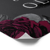 Rouwkaart voor mijn jeugdige feest welkomstbord poster (Hoek)