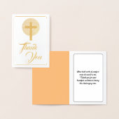 rouwkruis dank u bericht voor condoleances folie kaarten (Display)