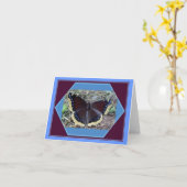 Rouwmantel Vlinder Blank Note Kaart (Gele Bloem)