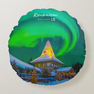Rovaniemi, Finland - Magische Aurora Rond Kussen