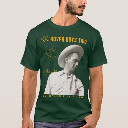 Rover Boys Trio Cowboy T-shirt in Forest Green (Voorkant)