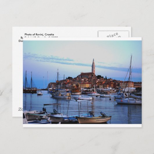 Rovinj Harbour, Kroatië Briefkaart (Voorkant / Achterkant)