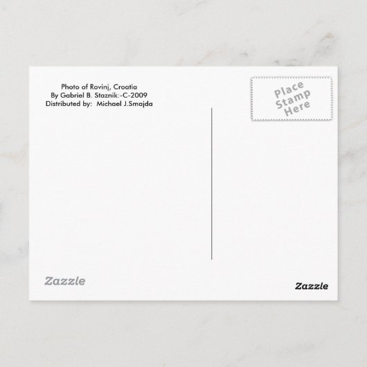 Rovinj Harbour, Kroatië Briefkaart (Achterkant)