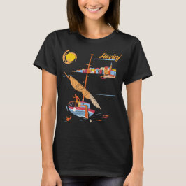 Rovinj Kroatië Zeilboot Haven Zonsondergang Reizen T-shirt