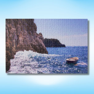 Row Boat aan de kust van Amalfi, Italië Legpuzzel