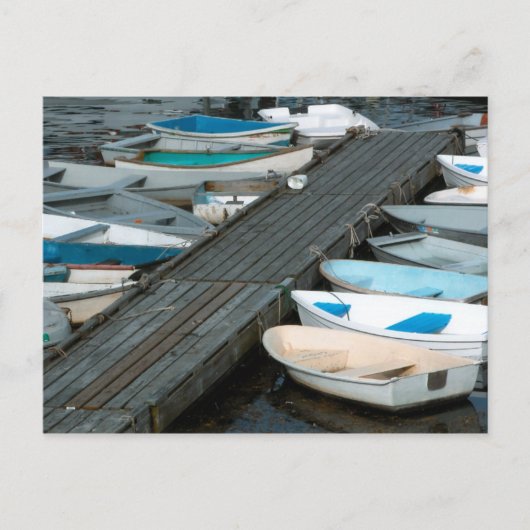 Row Boats bij Dock Briefkaart (Voorkant)