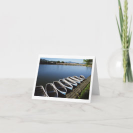 Row Boats in Arashiyama, Wenskaart van Kyoto Kaart