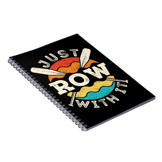 Row gewoon met het grappige roeiteam notitieboek (Rechterzijde)