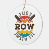 Row gewoon met het rolteam van het roeperingsteam  keramisch ornament (Links)