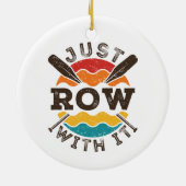 Row gewoon met het rolteam van het roeperingsteam  keramisch ornament (Achterkant)