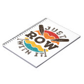 Row gewoon met het rolteam van het roeperingsteam  notitieboek (Linkerzijde)