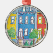 Row Houses Metalen Ornament (Voorkant)