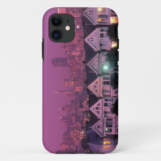 Row-huizen op zonsondergang in San Francisco Case-Mate iPhone Case (Achterkant)