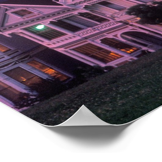 Row-huizen op zonsondergang in San Francisco Poster (Hoek)