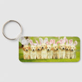 Row of Puppy Bunnies Sleutelhanger (Achterkant)