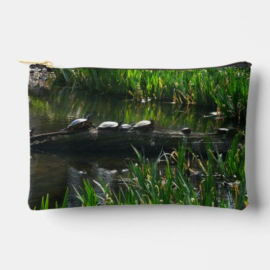 Row of Turtles Green Nature Photo Etui (Voorkant)