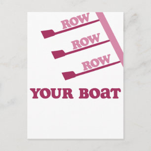 Row Row Row Row Row uw boot Briefkaart