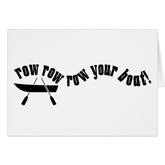 Row Row Row uw boot! (Voorkant Horizontaal)
