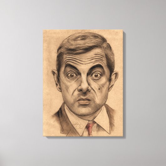 Rowan Atkinson, ook bekend onder de naam Mr Bean Canvas Afdruk (Voorkant)