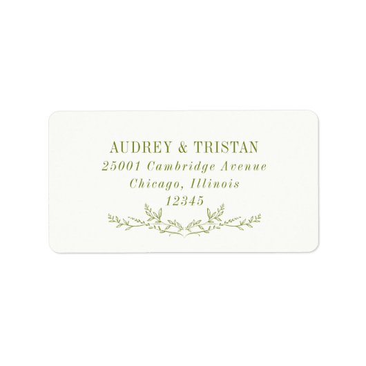 ROWAN Botanical Return Address Label (Voorkant)