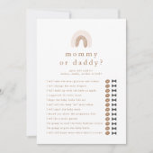 ROWAN Devine Qui Maman Papa Baby shower Carte de j (Devant)