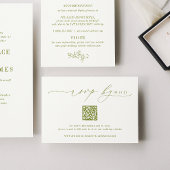 ROWAN Minimalist Wedding QR Code RSVP Kaartje
