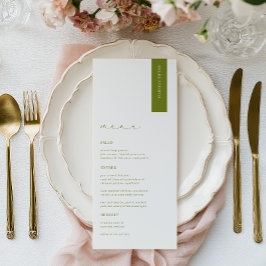 ROWAN Moderne Trouwplaatskaart Menu