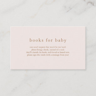 ROWAN Roze Boeken voor Baby Shower Kaart