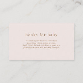 ROWAN Roze Boeken voor Baby shower Kaart