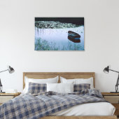Rowboat on small lake surrounded by water canvas afdruk (Insitu (Slaapkamer))
